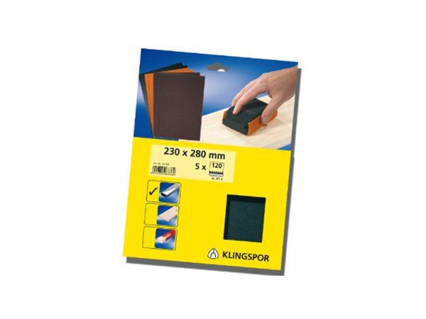 Brusno platno, plavo, KL 371 X D.I.Y. pakovanjima, 230 x 280 mm, granulacija 60