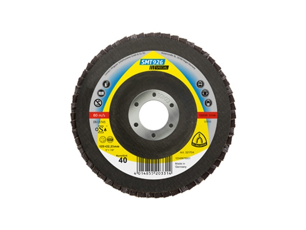 Lamelasti brusni disk SMT 926 SPECIAL, 115 x 22,23 mm, granulacija 40, Maks. RPM 13.300 1/min