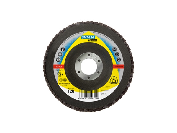 Lamelasti brusni disk SMT 626 SUPRA, 125 x 22,23 mm, granulacija 120, Maks. RPM 12.200 1/min