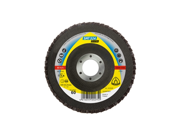 Lamelasti brusni disk SMT 324 EXTRA, 125 x 22,23 mm, granulacija 60, Maks. RPM 12.200 1/min