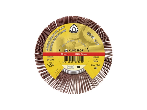 Lepezasti brus za ugaonu brusilicu WSM 617, 125 x 20 mm, granulacija 80, maks. RPM 12.200 1/min